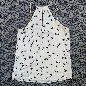 Express Bird Print Top